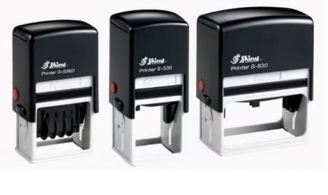 Black self-inking stamp