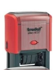 Red self-inking stamp